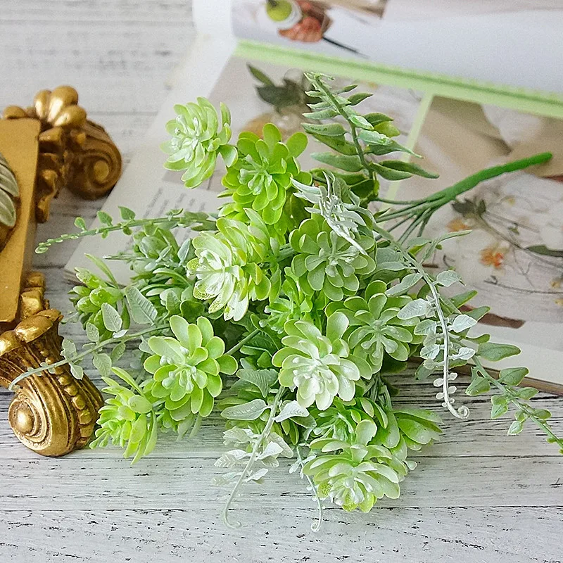 New Plastic lotus Succulent plants artificial DIY suculentas artificiais wedding decoration plant flores fake flowers wreath | Дом и сад