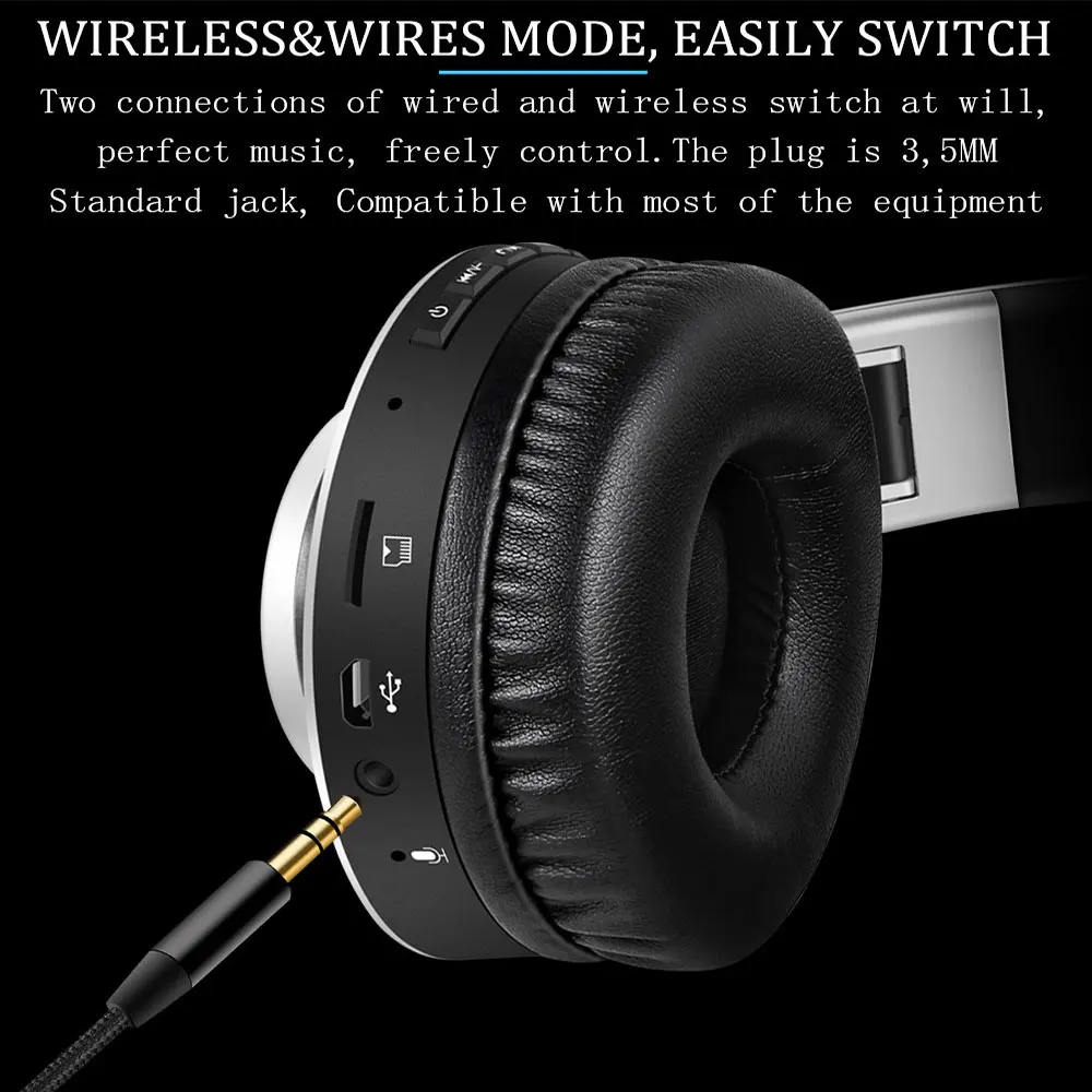 Оригинальный cinpusen P1 С микрофоном Беспроводной гарнитура Поддержка Bluetooth карты
