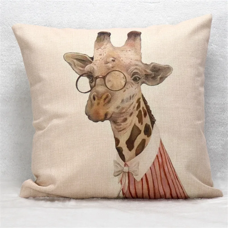 Наволочки для животных из альпаки коала жирафа 45x45 см наволочка кошки синий и