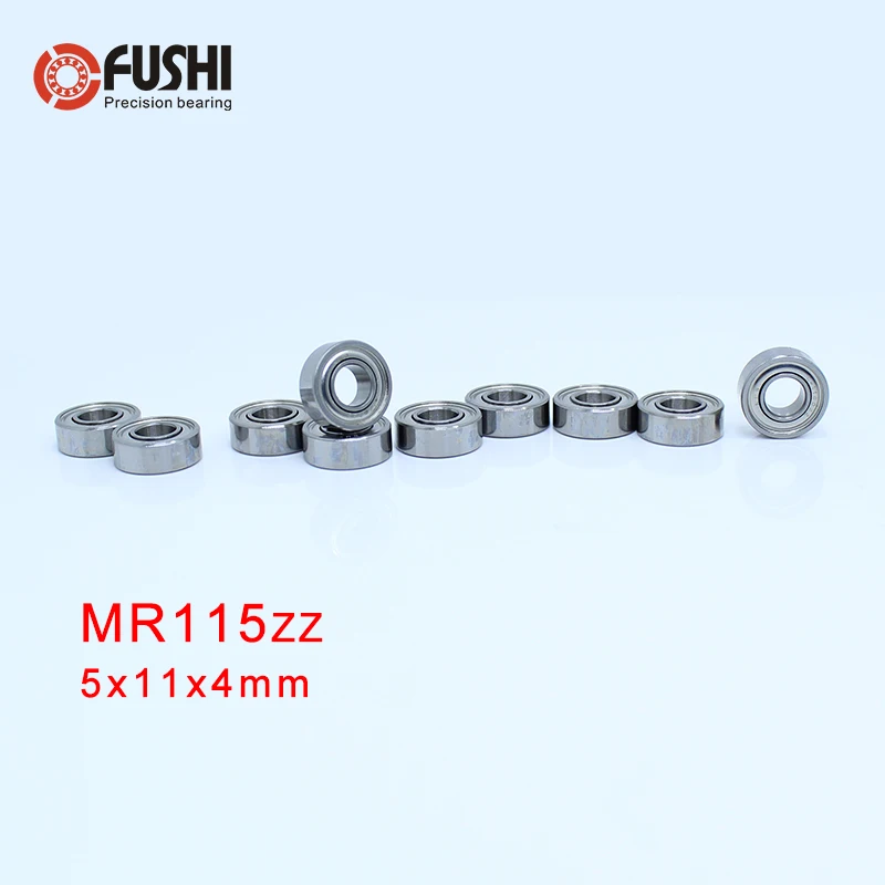 MR115ZZ подшипник ABEC-5(10 шт.) 5*11*4 мм миниатюрные MR115Z шарикоподшипники MR115 ZZ L-1150ZZY04