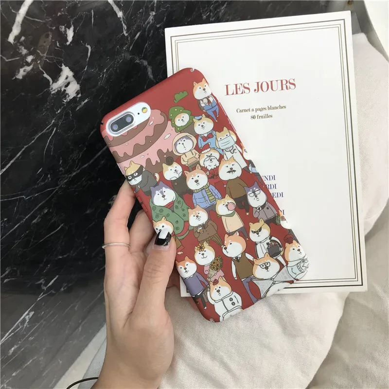 Mouplayca смешной Акита Шиба ину щенок Жесткий PC чехол для телефона Fundas Coque iphone 7 7Plus 6 6S