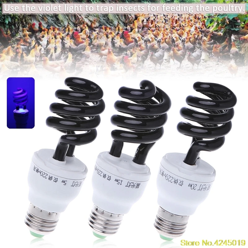 Новинка модель высокого качества E27 5/15/20W UV ультрафиолетовые люминесцентные