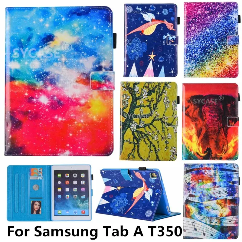 SYCASE модный окрашенный чехол для планшета Samsung Galaxy Tab A T350 Универсальный