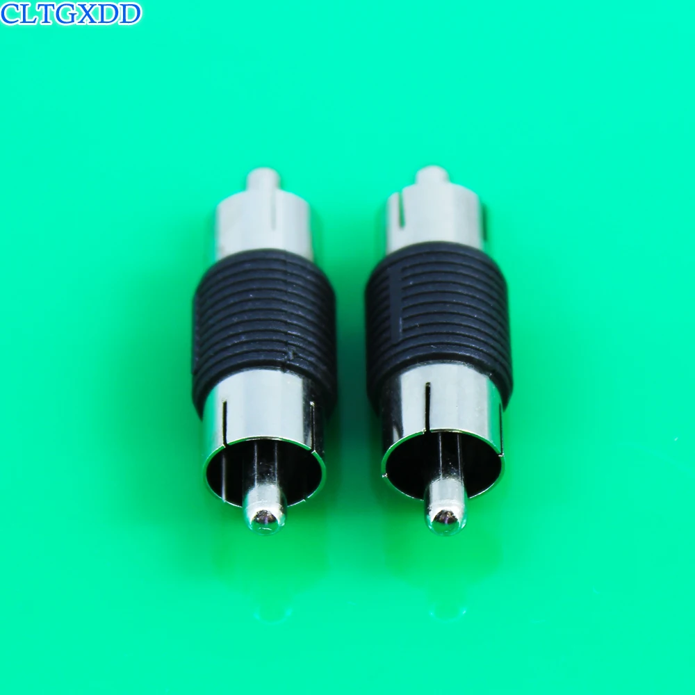 

cltgxdd Audio AV Connector Lotus Double Pass Jack Lotus JJ RCA Male To Male Adapter Audio Extension Head