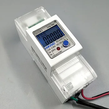 10(100) A 220V 230V 50HZ 60HZ 100A двунаправленный однофазный активный счетчик энергии импорт экспорт кВт-ч din-рейка Ватт час счетчик энергии