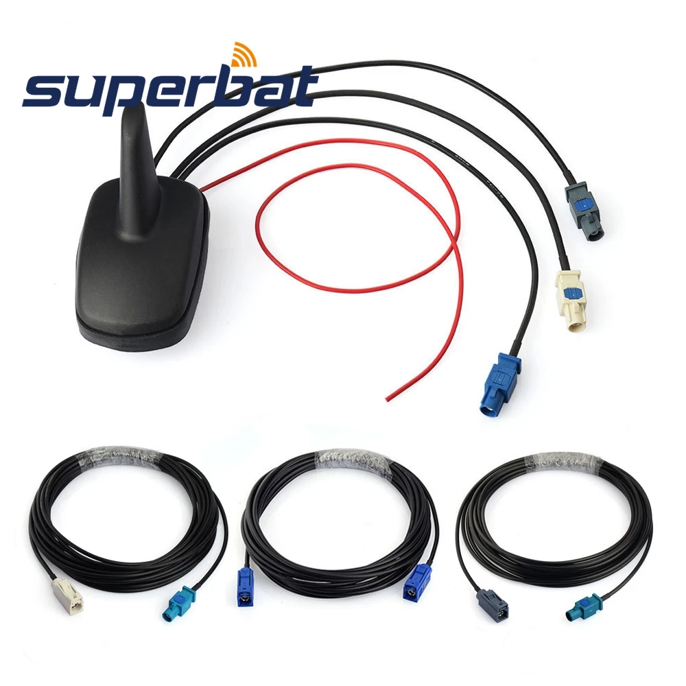 Superbat Автомобильная Многополосная комбинированная антенна DAB+ gps+ FM радио усиленный плавник акулы крепление на крыше Fakra 5 м кабель для Alpine Ezi-DAB