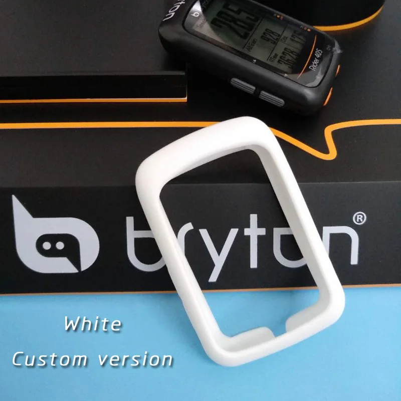 White Bryton Rider 450 Rider 410 велосипедный Компьютер Силиконовый чехол мультяшный резиновый защитный чехол+ HD пленка(для Bryton 405 410 450 - Цвет: White