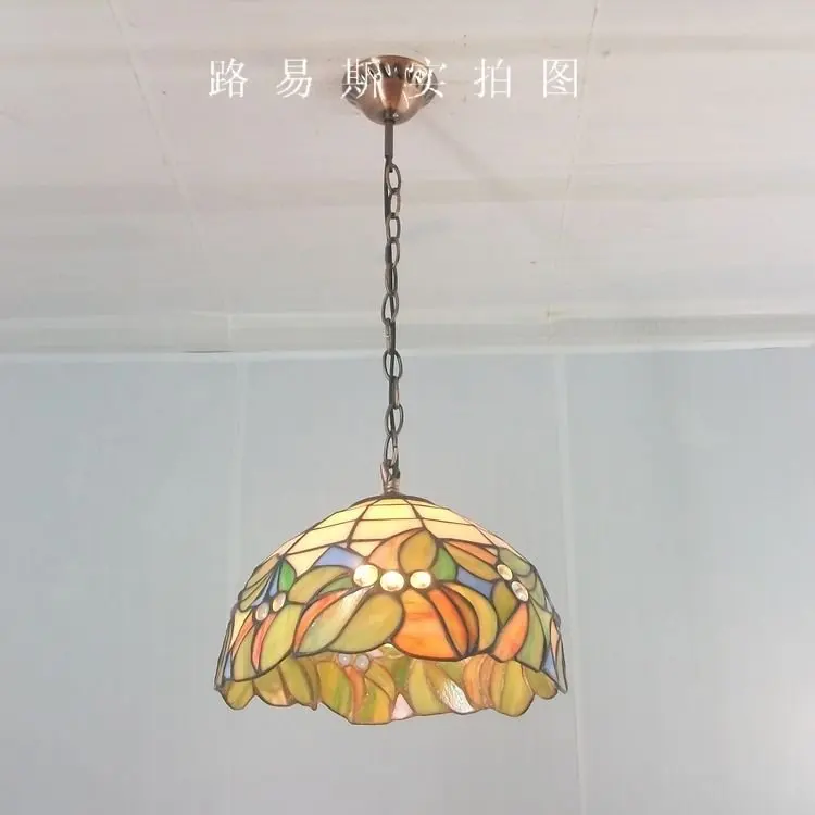 Китайские люстры тиффани простые садовые лампы для спальни 30 см арт стиль