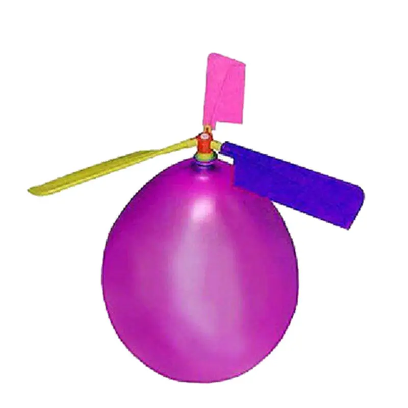 10Pcs Set Balloons Helicopter Flying With Whistle Children Outdoor Playing Creative Funny Toy Balloon Propeller Kid Toys NSV775