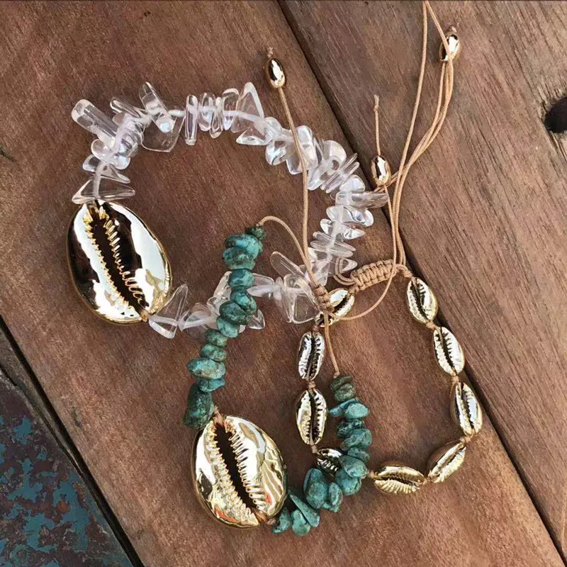 Bileklik pulseras mujer hombre puka COWRIE браслеты для женщин подарок бижутерия богемные в стиле