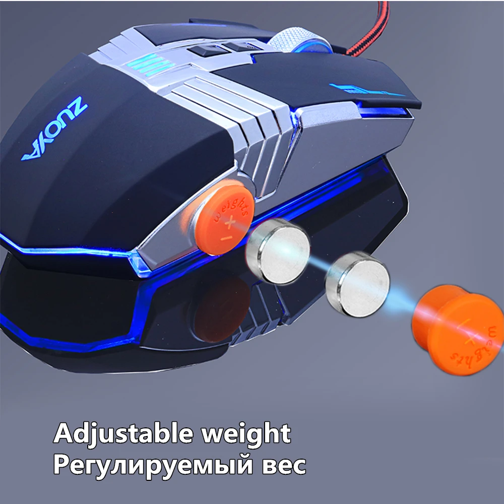 ZUOYA игры Мышь профессионального геймера 4000 Точек на дюйм регулируемая USB