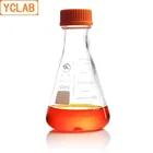 Фляжка Erlenmeyer YCLAB 500 мл, винтовая горловина с крышкой, борезикатное стекло 3,3 дюйма, конический треугольник, лабораторное химическое оборудование