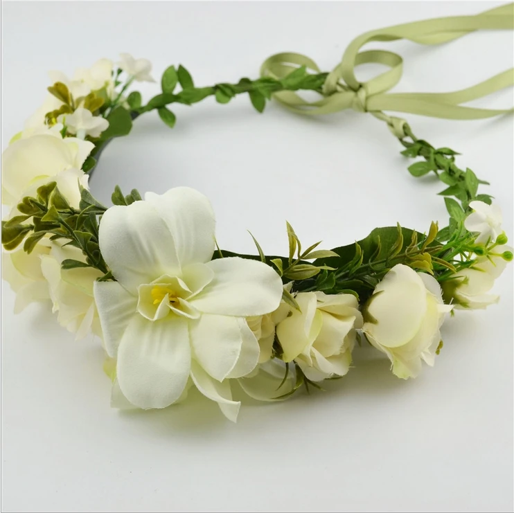 

Handmade fashion hair band Floral wreaths bride crown flower hair wedding hair accessories rose 1303E