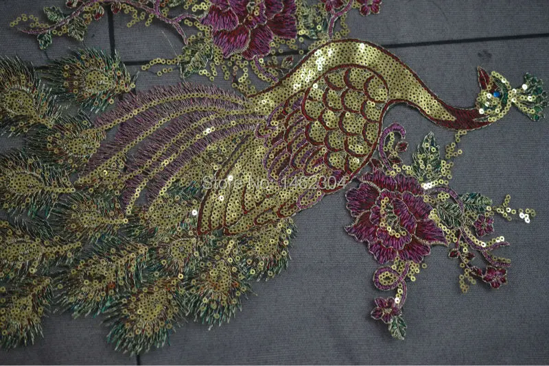 Вышитая Тюлевая кружевная ткань с блестками для вечеринки вышивка свадебного