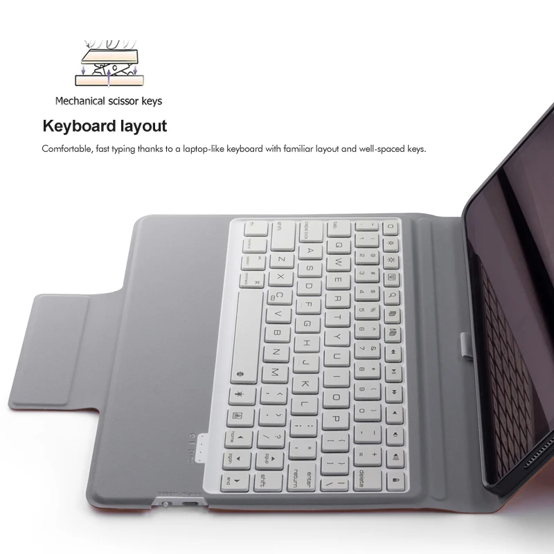 Все-в-одном дизайн тонкий bluetooth клавиатура чехол для iPad Pro 1", 7 цветов подсветка Беспроводная клавиатура Тонкий+ смарт кожаный чехол
