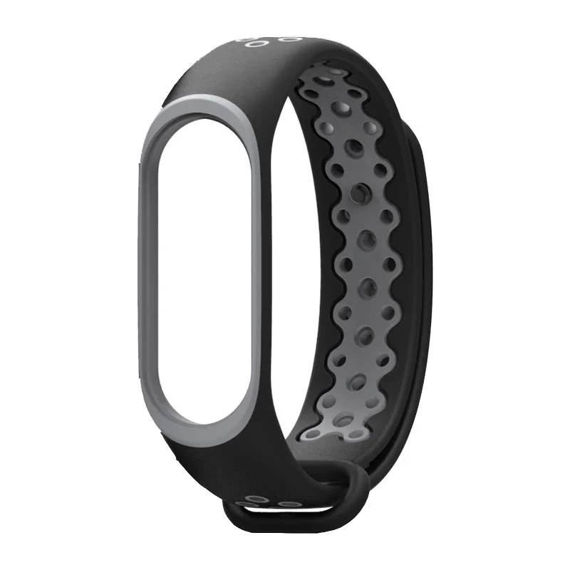 Black gray Оригинальные mijobs ленточный ремешок для Xiaomi mi группа 4/3 составной Браслет Изменения дополнительно красивый стильный крепление для спортивной камеры Xiao mi эко цепи - Цвет: Black gray