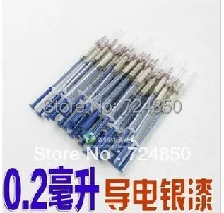 Серебряные, проводящие Провода+ 100 шт. иглы клей паста для ремонта электронике