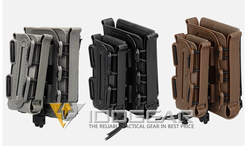 IDOGEAR Molle пистолет маг военный подсумок набор кобура Fastmag Зажим для ремня пластиковый molle Чехол страйкбол оболочка Mag набор