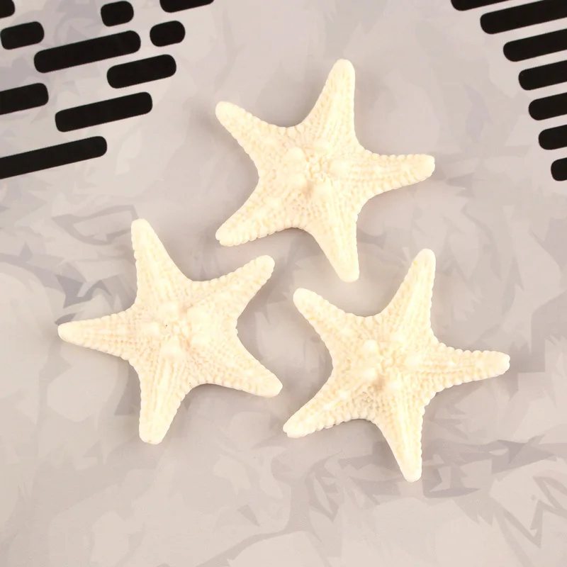 New Arrival 50pcs/Lot 38mm White Resin Cabochons Cute Sea Star Shape DIY jewelry Material Ornament Accessories Photo Frame Decor | Украшения