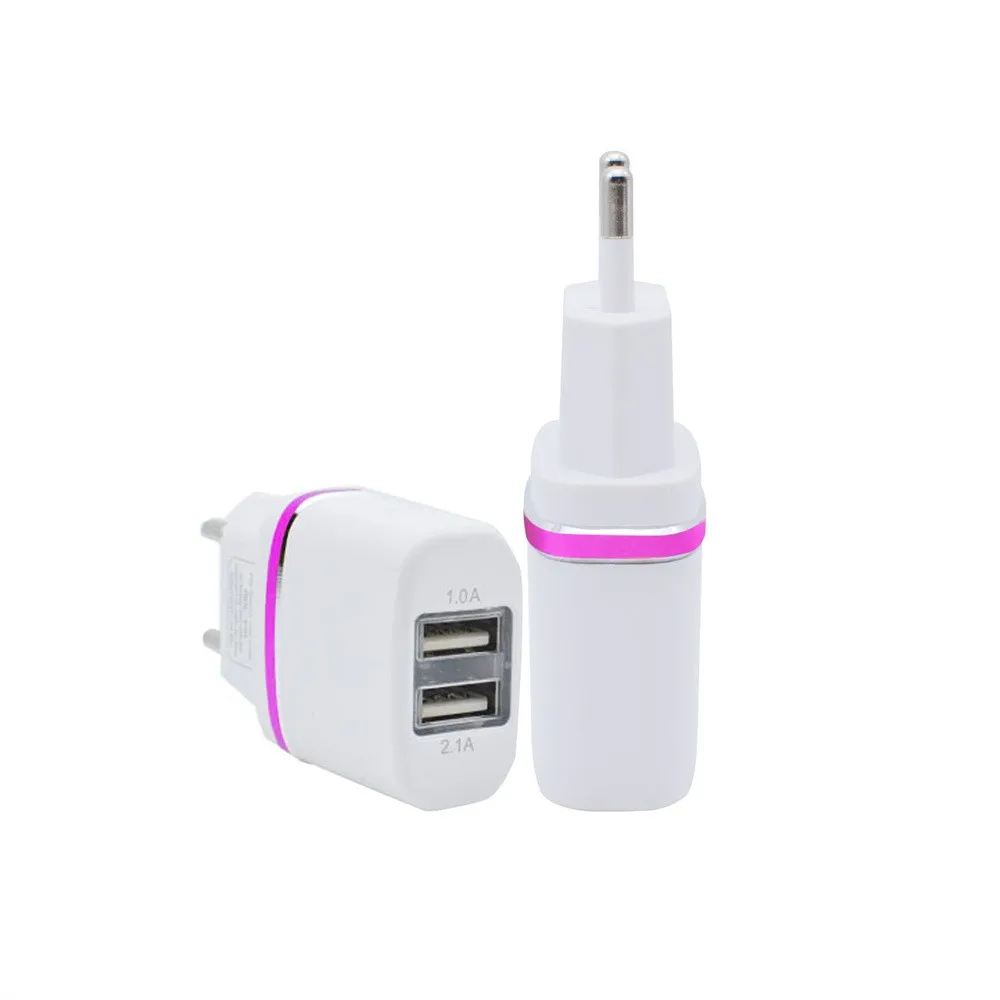 Розовый Быстрое зарядное устройство Dual USB Blu-Ray Phnom Penh мобильное дорожное зарядное устройство европейские правила для зарядки смартфона - Цвет: Розовый