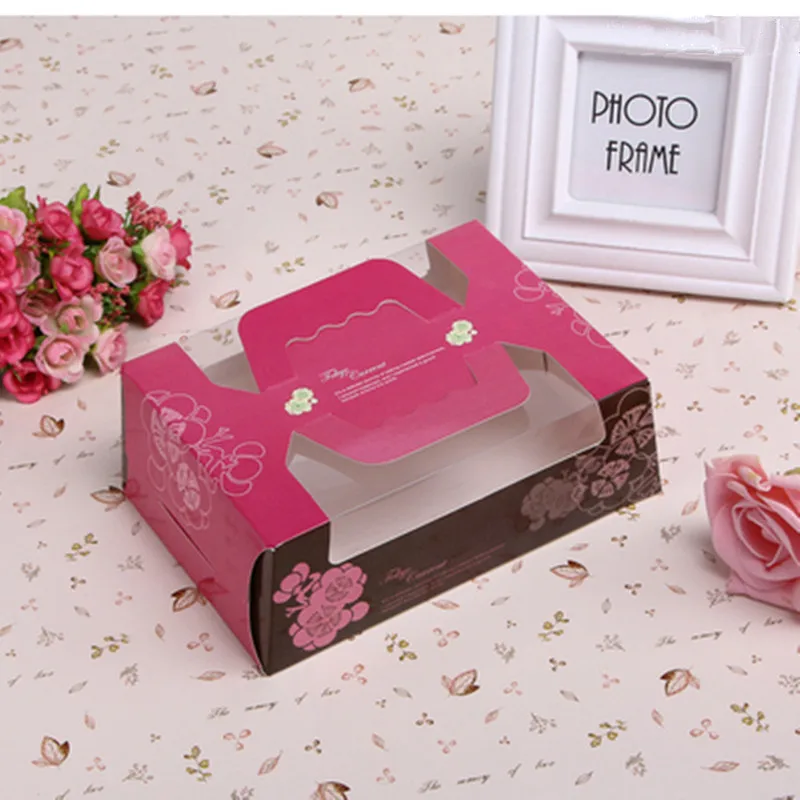 Коробка для лунного торта 6 шт. ручная бумажная коробка контейнер с окном