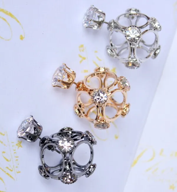 2019 новый дизайн модная брендовая бижутерия Двухсторонние серьги для женщин