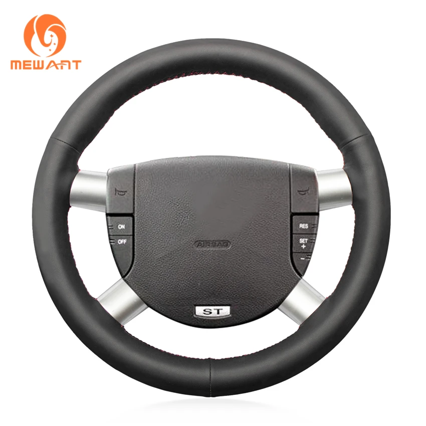 Чехол на руль автомобиля MEWANT из Натуральной Черной Кожи для Ford Mondeo 2001 2002 2003 2004 2005