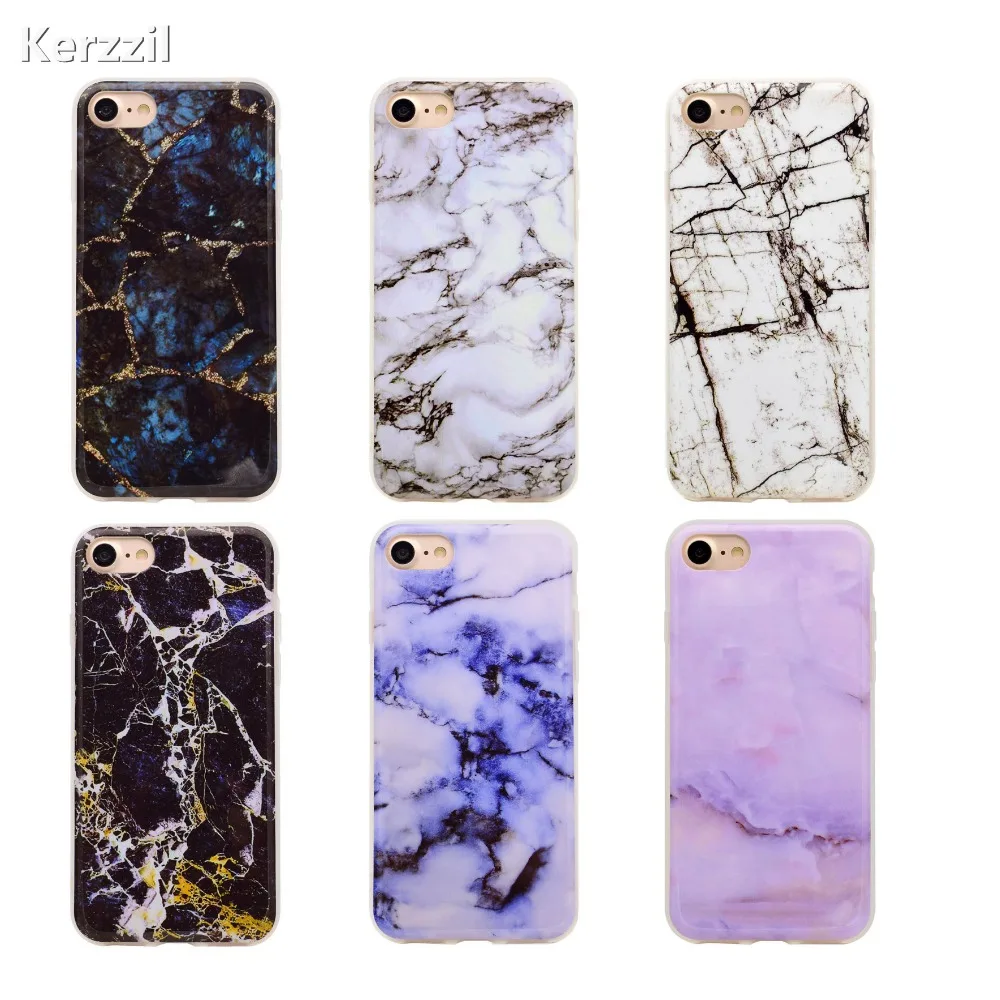 New Fashion Marble Phone Cases for iPhone 6 6S Case For iphone 7 Plus Soft TPU Cover Coque Smooth Back Capa Fundas |