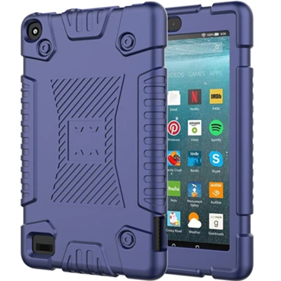 Purplish Blue Мягкий силиконовый чехол для Amazon Kindle Fire 7 электронная книга чехол для планшета для Amazon new Fire 7 9 поколение чехол - Цвет: Purplish Blue