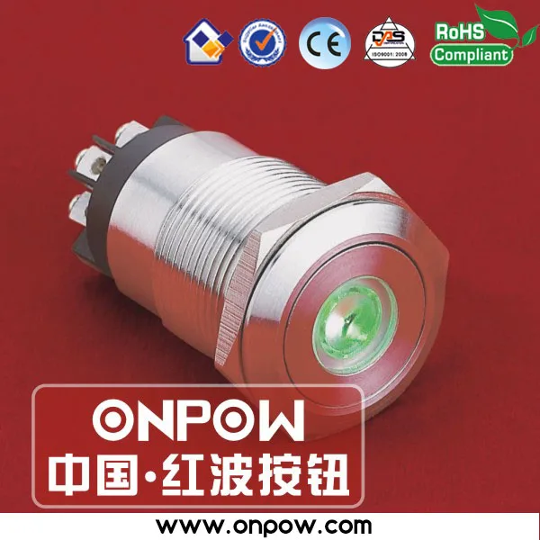 ONPOW 19 мм нержавеющая сталь мгновенная точка с подсветкой кнопочный переключатель