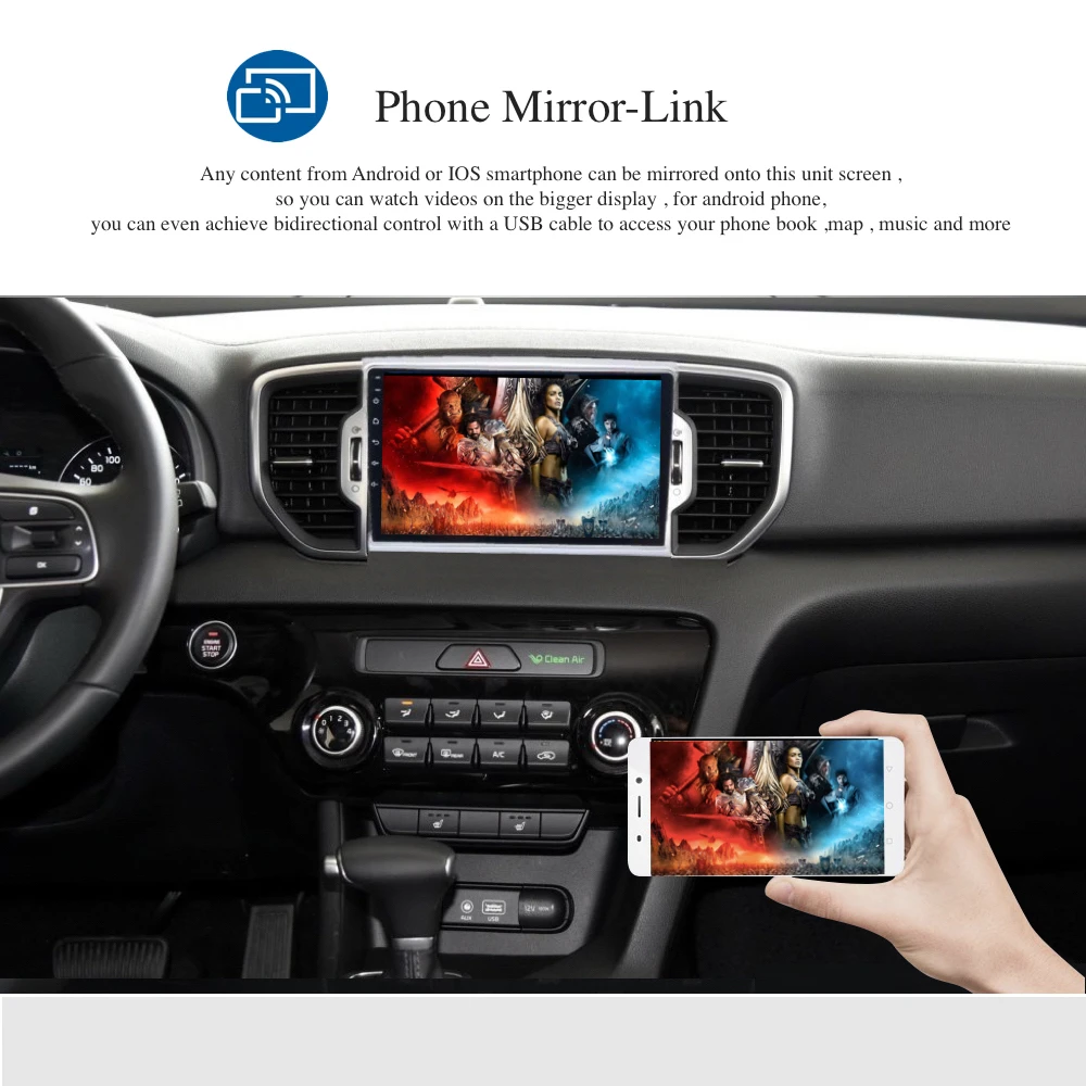Android 7,1 автомобильный DVD для KIA Sportage с радио gps навигацией автомобильный стерео Мультимедийный Плеер четырехъядерный 16G 1 din 9 дюймов