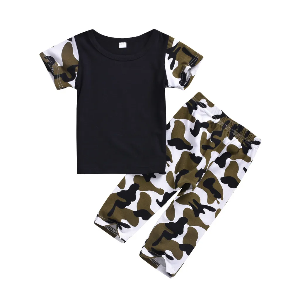 Камуфляжная одежда Одежда для новорожденных мальчиков комплект девочек