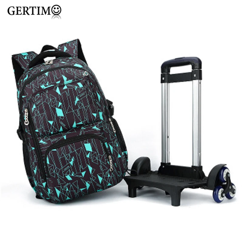 Children's Boys Girl Waterproof School Backpacks Bag Over His Shoulder Child's Orthopedic Satchel Schoolbag Backpack with wheels