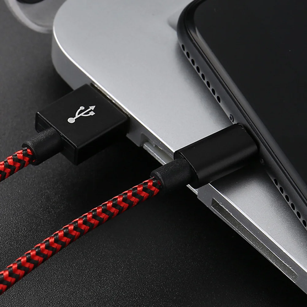 Быстрый прочный нейлон 2 в 1 Дата кабель тип c зарядки Универсальный Micro USB