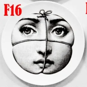 Изысканная мода Milan rosenthal Piero fornasetti тарелки чистый красочный цвет иллюстрации подвесные блюда образец комнаты/дома/отеля украшения - Цвет: P