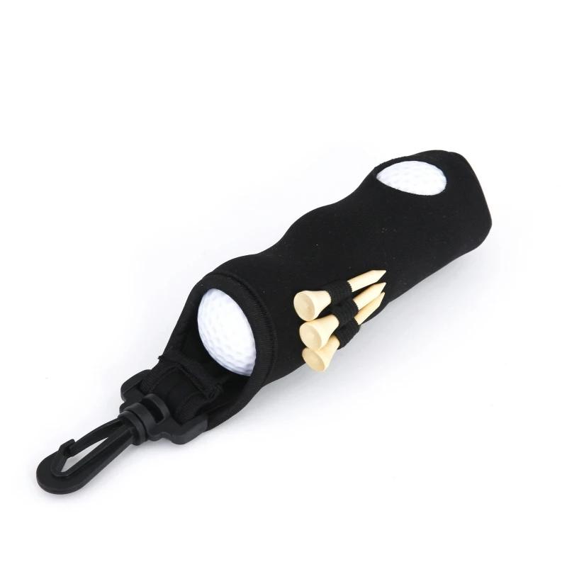 

Golf Ball Bag Portable Golf Tees Holder Carrying Storage Case Neoprene Pouch With Swivel Waist Belt Clip