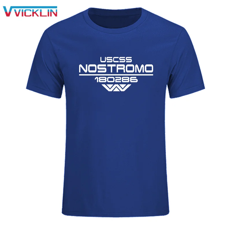 USCSS nostomo Alien Weyland Yutani Футболка с принтом мужские хлопковые топы с короткими рукавами и круглым вырезом летняя уличная одежда больших размеров - Цвет: 20