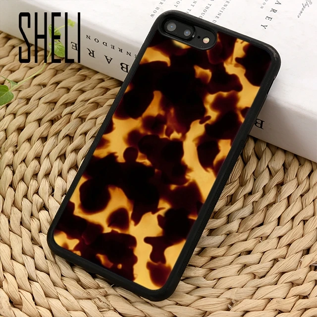 Шели черепаховая Оболочка Мраморный Дизайн чехол для телефона iPhone 5 6 6s 7 8 plus 11 pro X