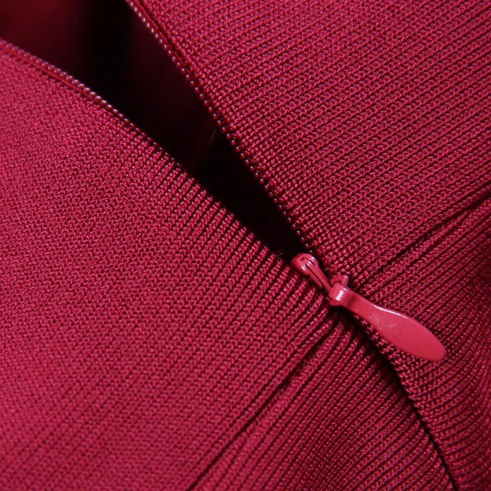 Высококачественное Сексуальное Женское Платье с длинным рукавом красное