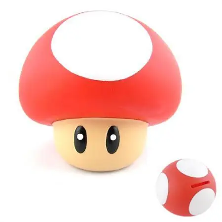 1 ( шт . ) х новый супер симпатичные аниме марио красный гриб монеты копилка деньги