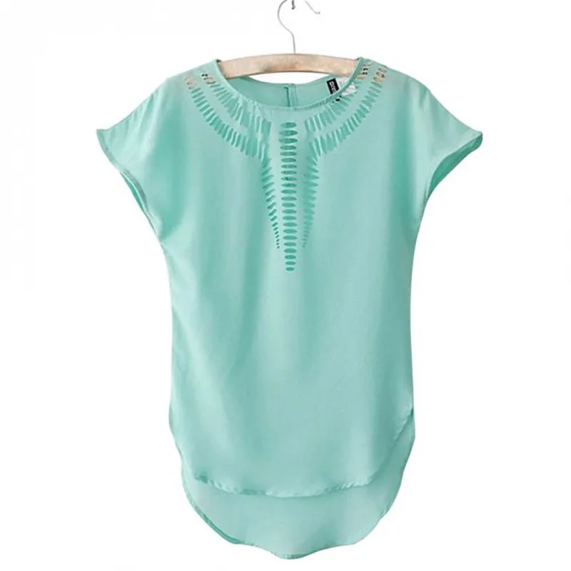 Новинка Женская Повседневная рубашка модная женская блузка с коротким рукавом
