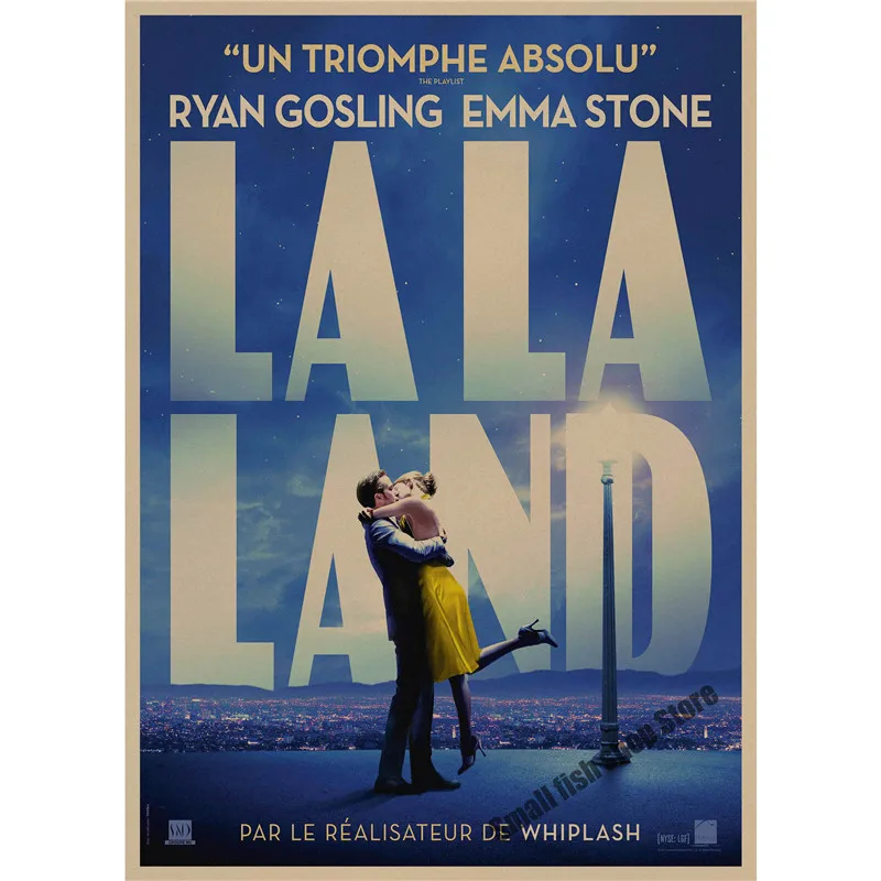 LA LAND Ретро плакат, крафт-бумага, бумага для бара, кафе, домашний декор, настенная роспись - Цвет: Сливовый