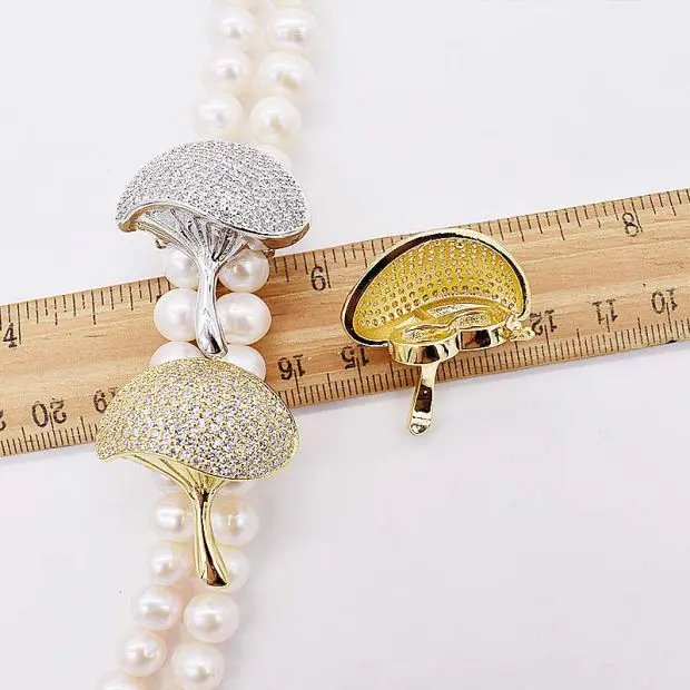 mushroom zircon 30mm Jewelry Clasp for making jewelry necklace DIY string wholesale hook FPPJ | Украшения и аксессуары
