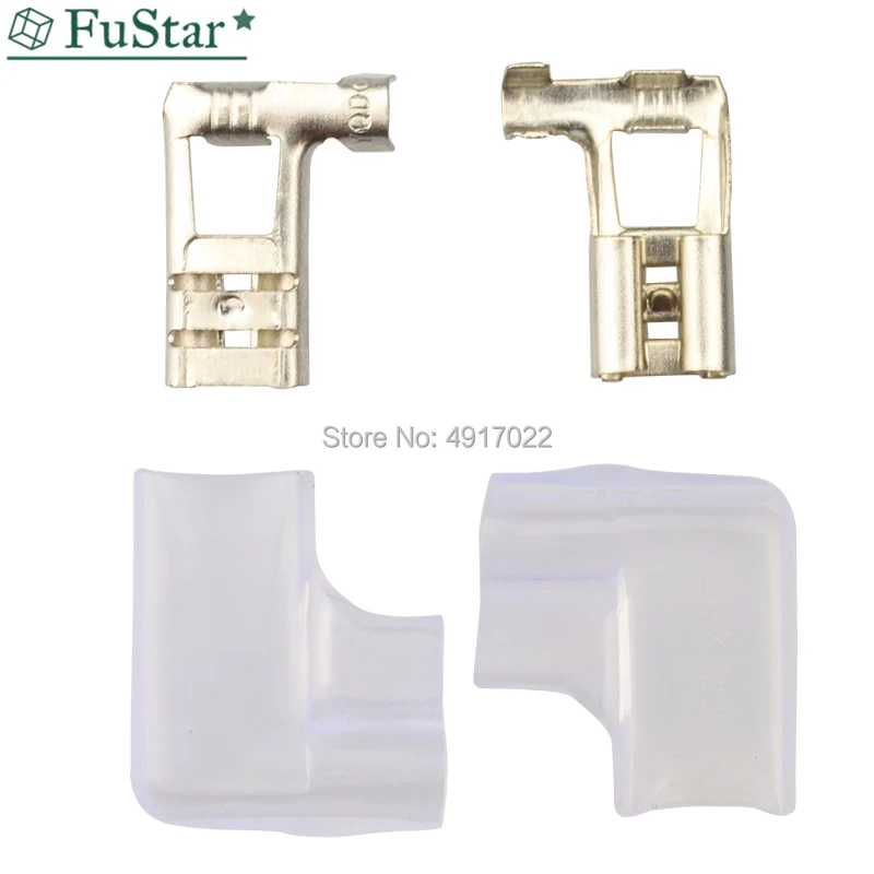 10 комплектов = 20 шт. обжимной коннектор для клемм с прямым углом 6 3 мм флагом L +