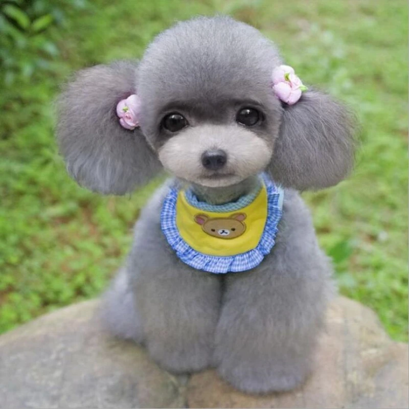 Pet pinafore wiith bear pattern pink blue dog cat accessory | Дом и сад