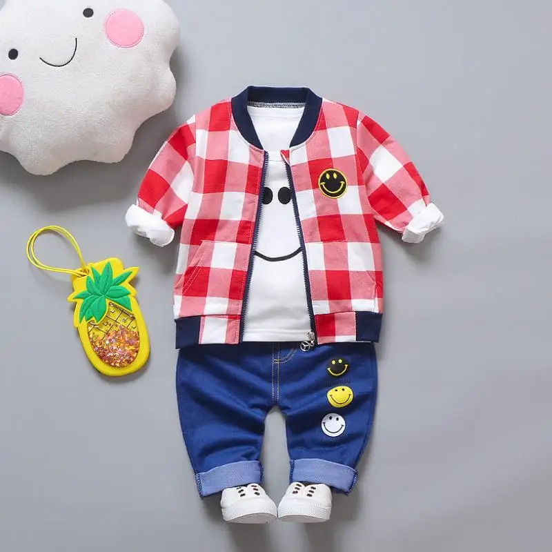 Комплекты одежды из 3 предметов для маленьких мальчиков и девочек весенне