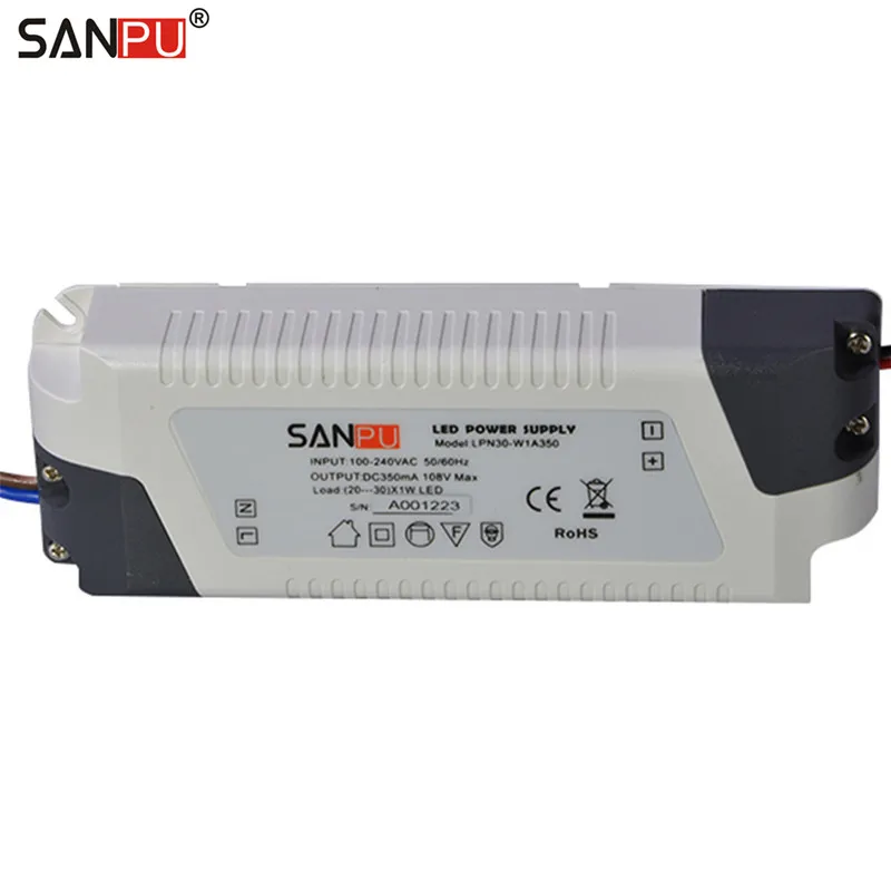 Sanpu smps 30 Вт 350mA 85 В постоянного тока с постоянным током светодиодный импульсный источник Питание драйвер(20. 30) x1W AC/DC 81-105 в трансформатор для Светодиодный s IP44