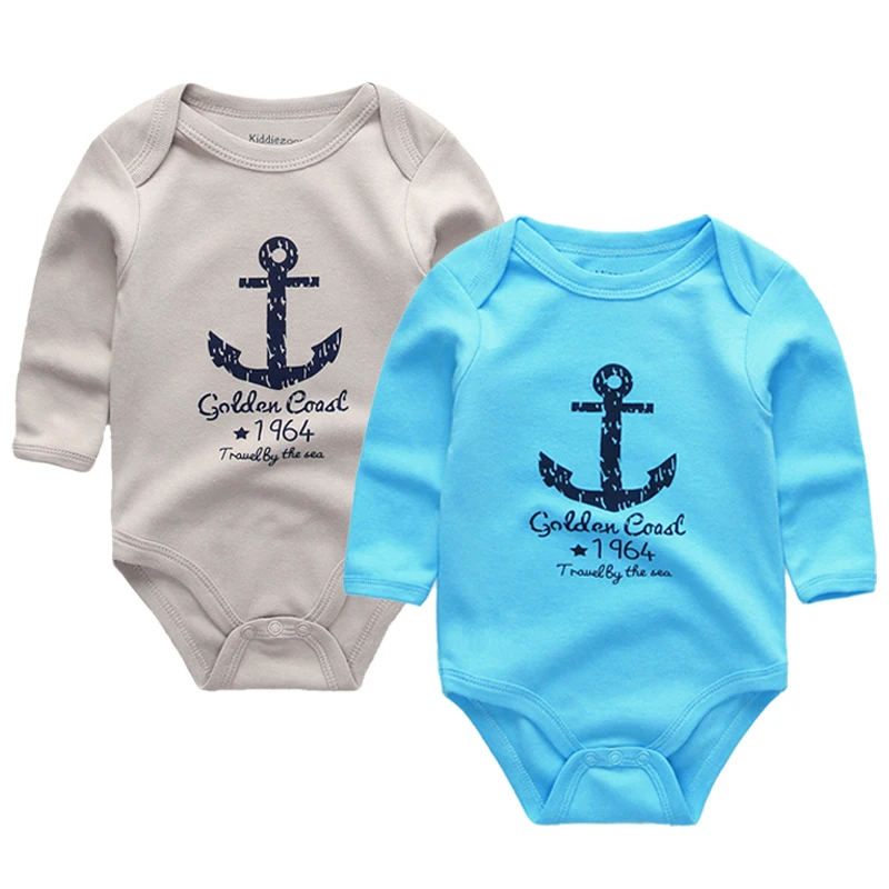 2 шт./лот детский комбинезон высокого качества из 100% хлопка с круглым вырезом и