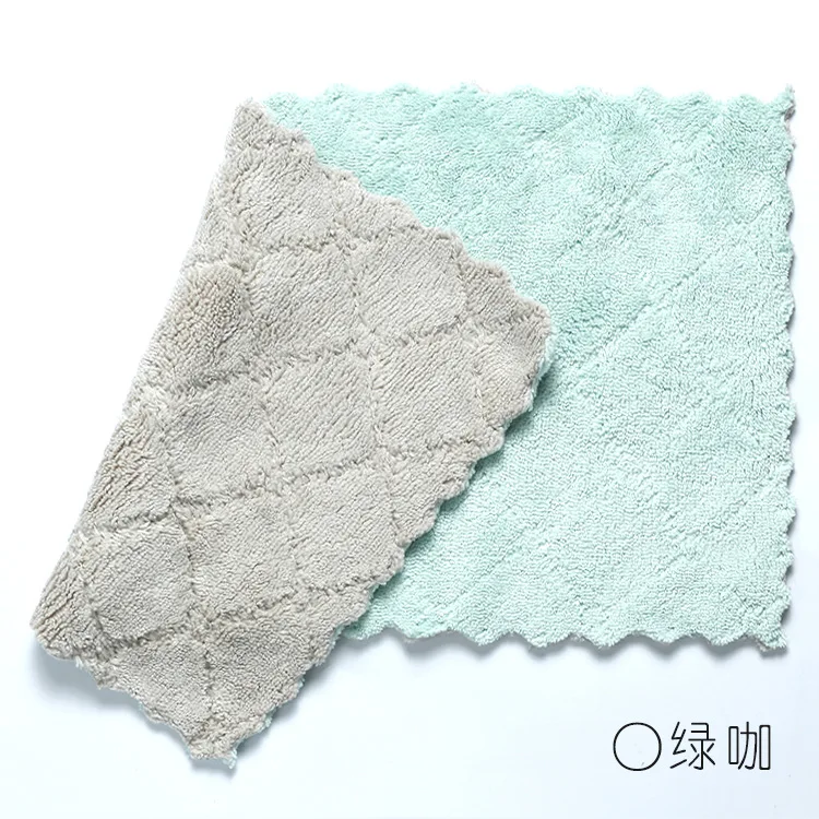 T 4pcs Absorbent Dish Cloth Kitchen Anti-grease Wipping Rags Tableware Household Cleaning Towel Soft Eco-Friendly Towels | Дом и сад