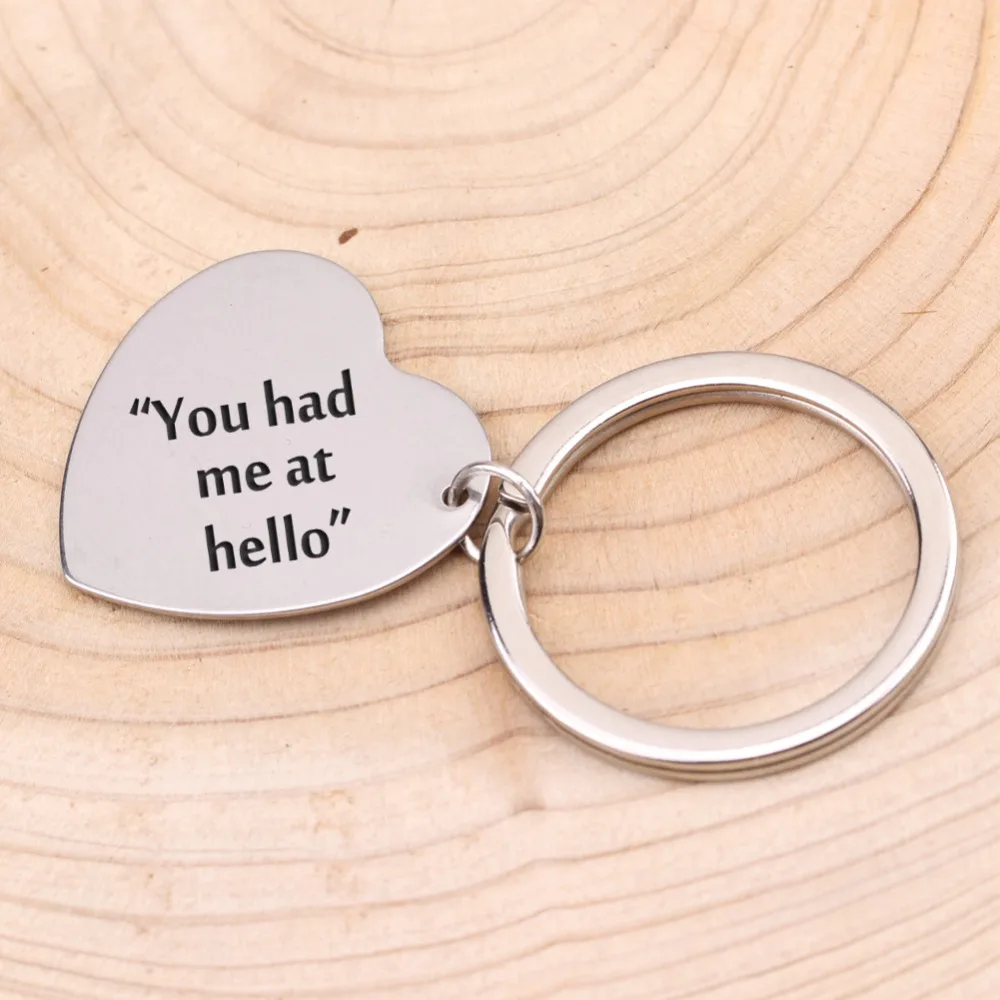 У вас был я на Hello брелок ручной штампованный в форме сердца для пары подарок